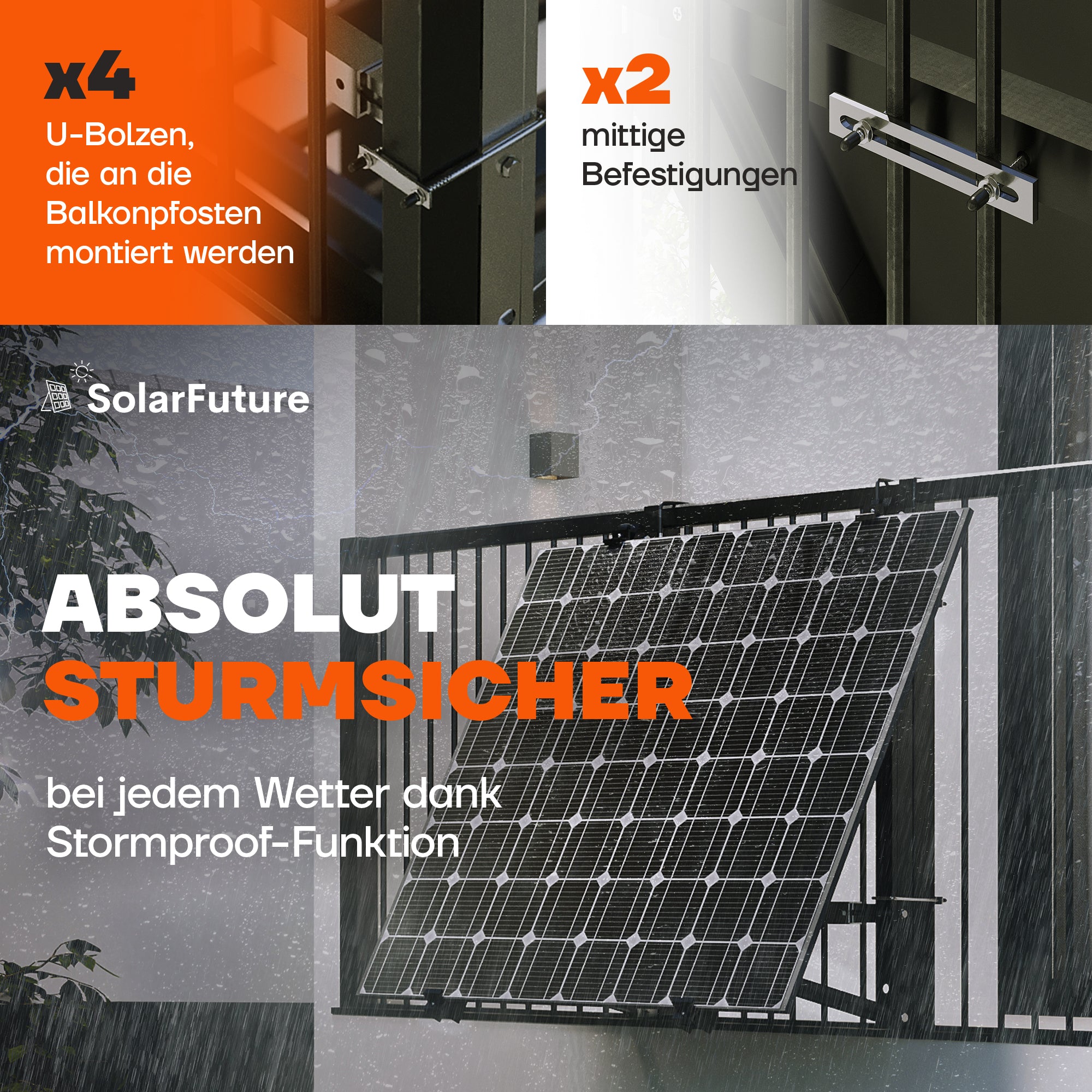 Balkonkraftwerk Halterung Balkon