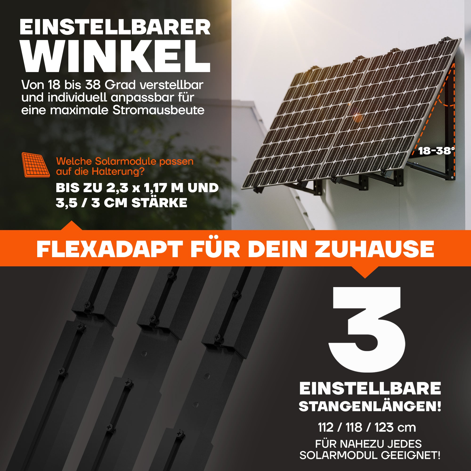 Balkonkraftwerk Halterung Balkon