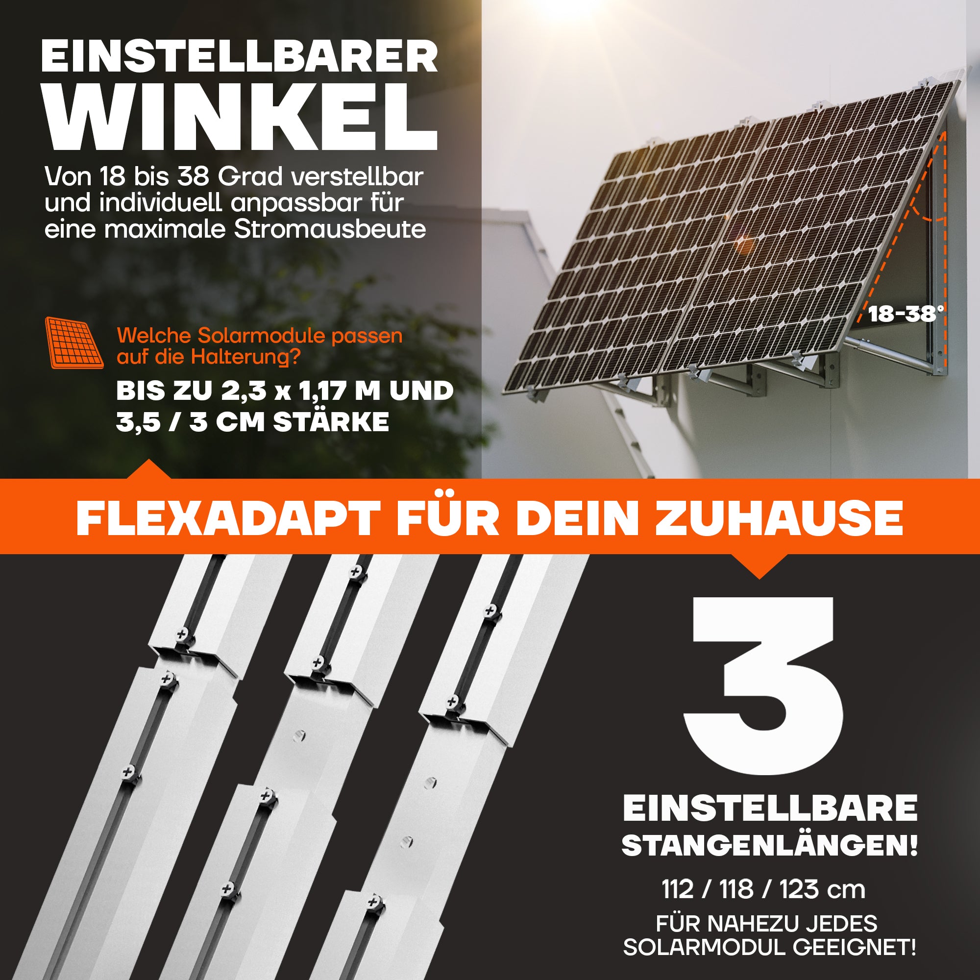 Balkonkraftwerk Halterung Balkon