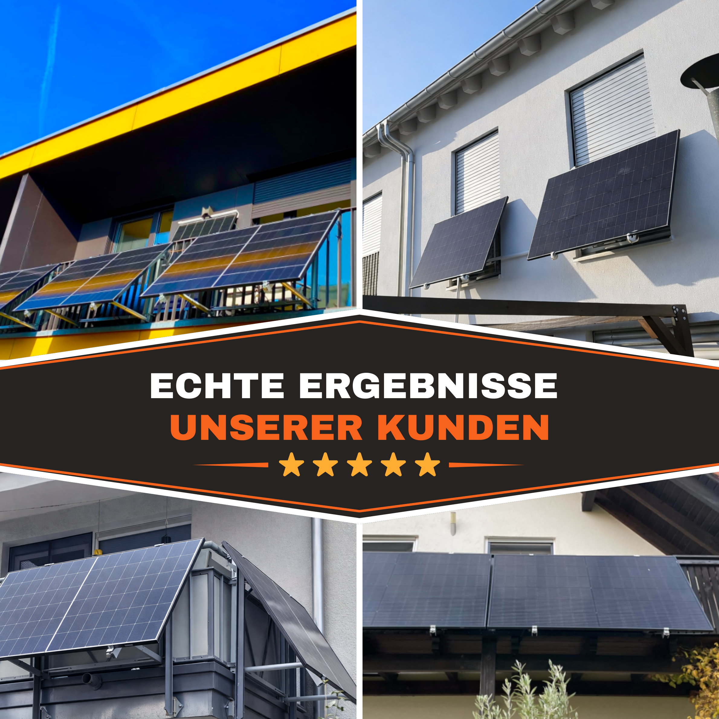 Balkonkraftwerk Halterung Schwarz Standard