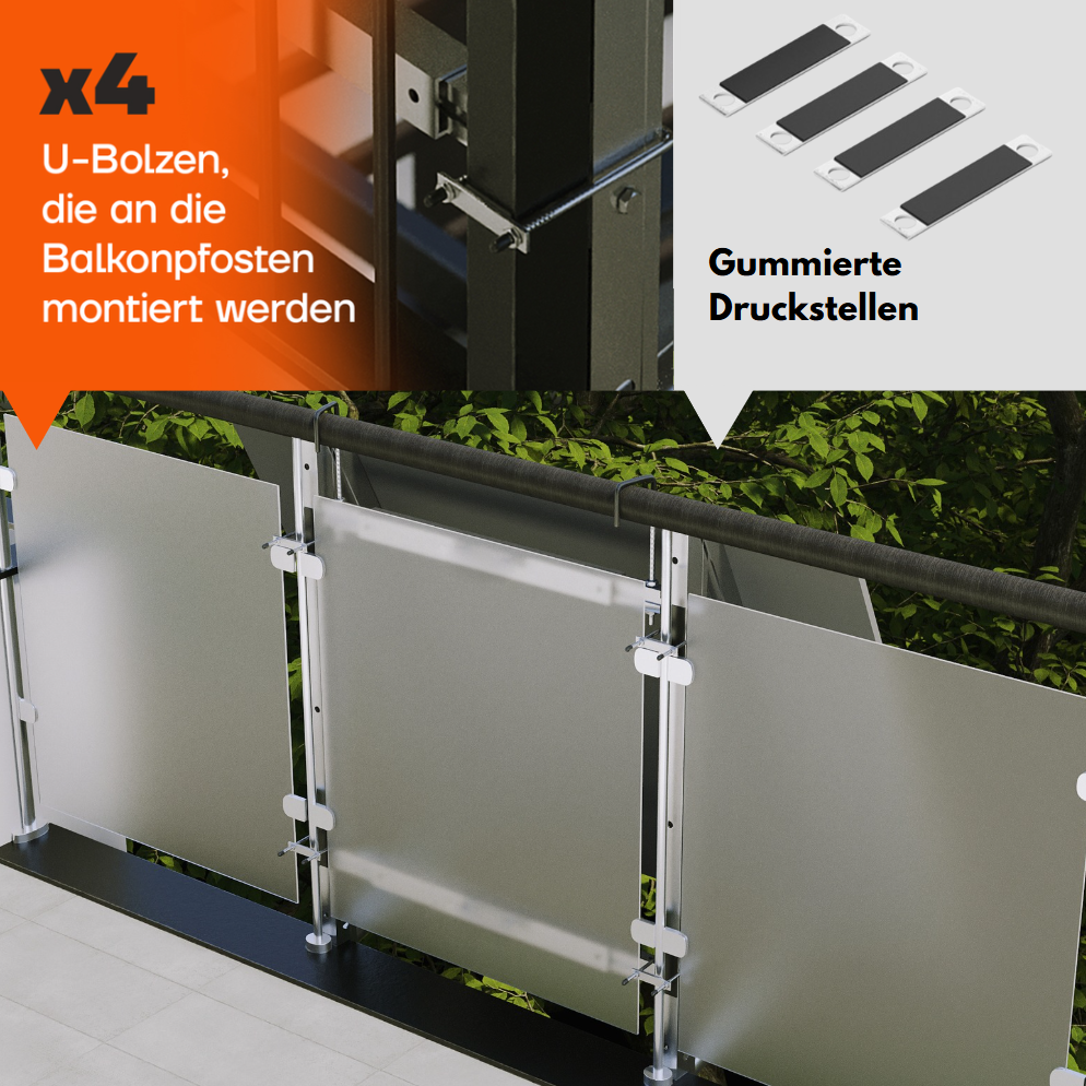 U-Bolzen Balkonkraftwerk Halterung