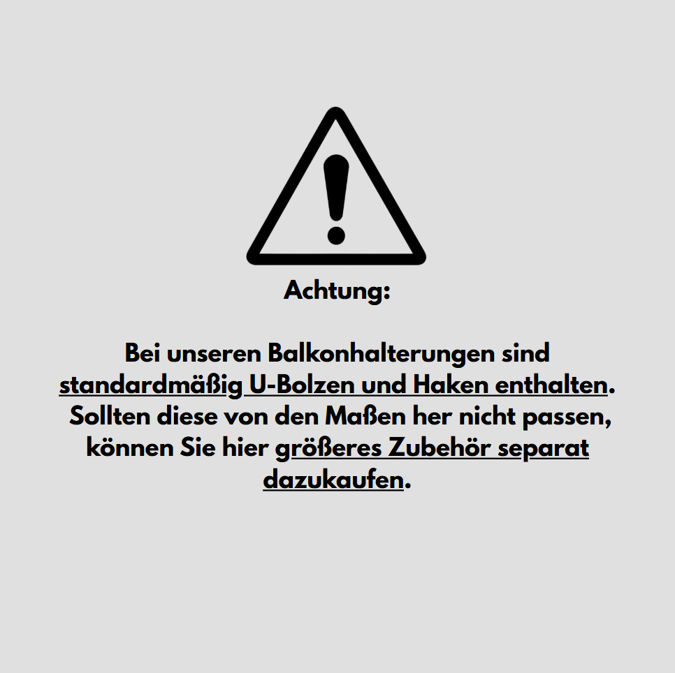 U-Bolzen Balkonkraftwerk Halterung