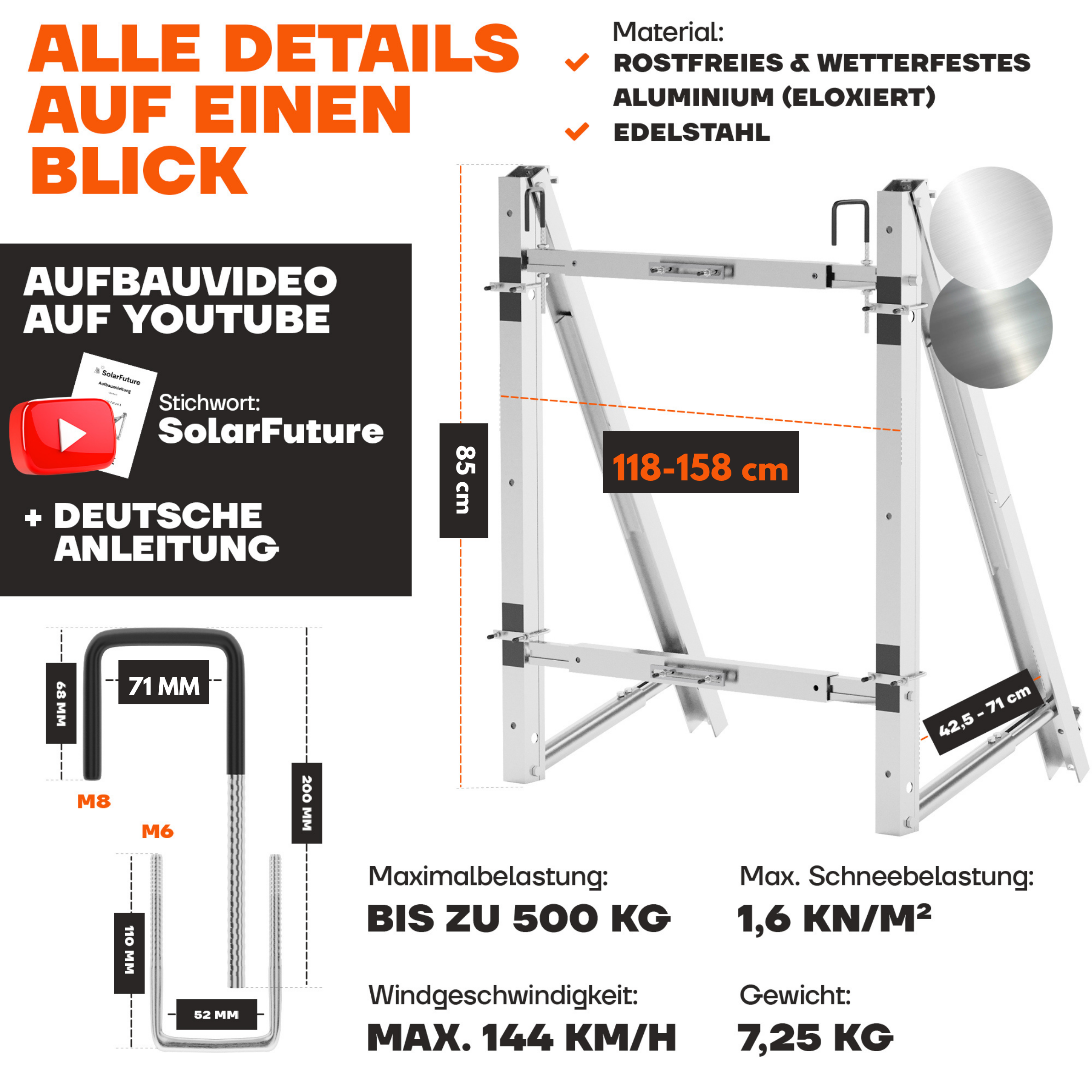 Balkonkraftwerk Halterung Balkon