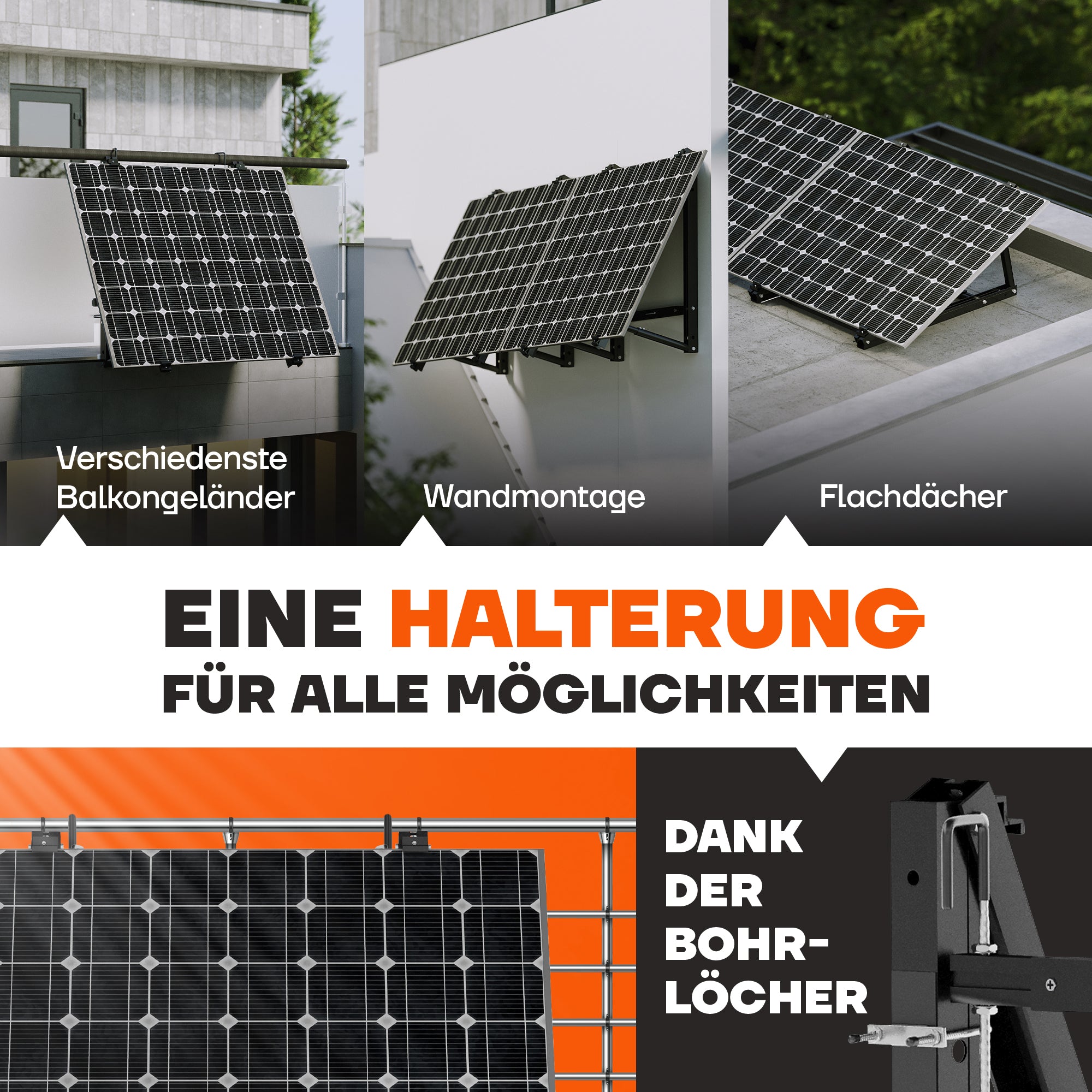 Balkonkraftwerk Halterung Balkon