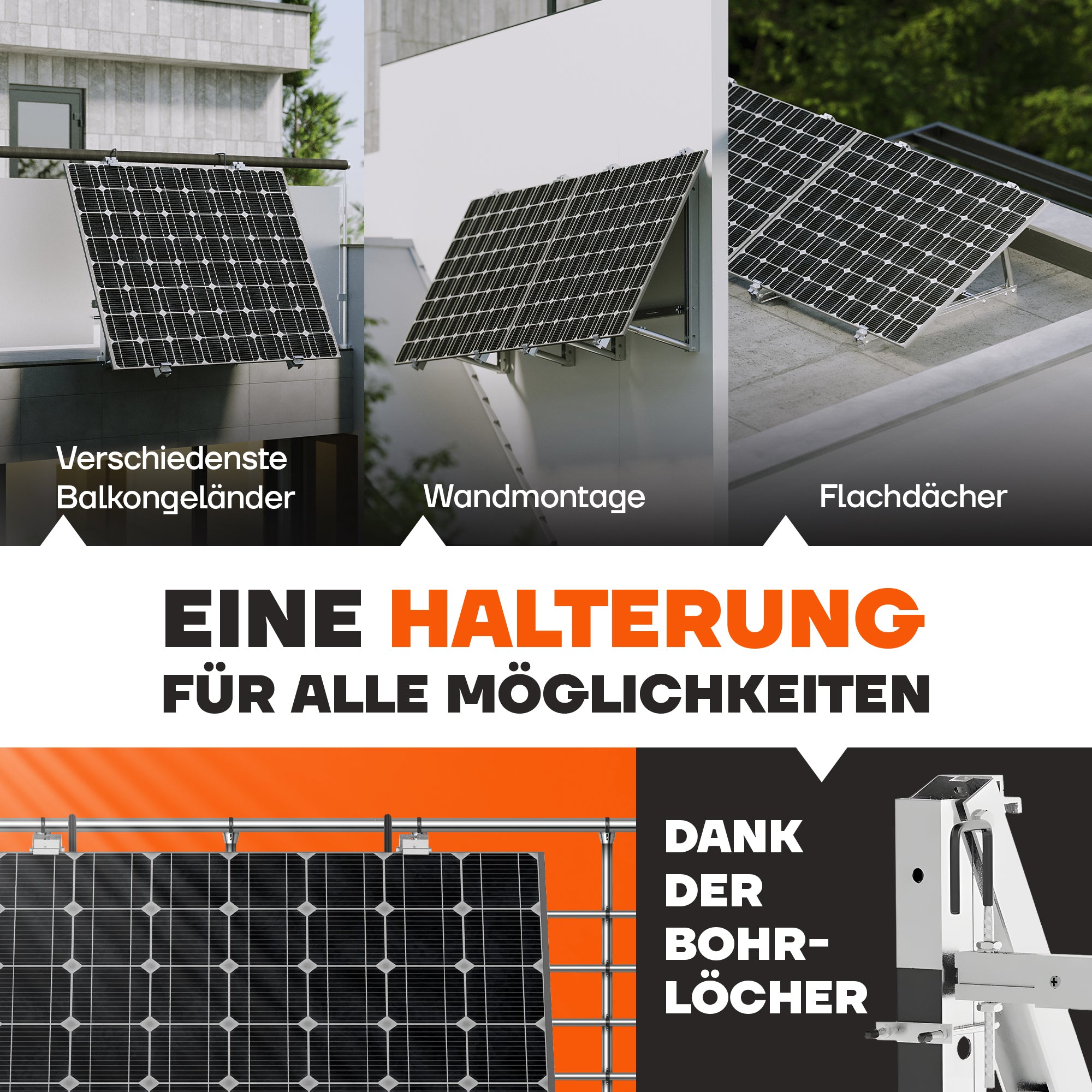 Balkonkraftwerk Halterung Balkon