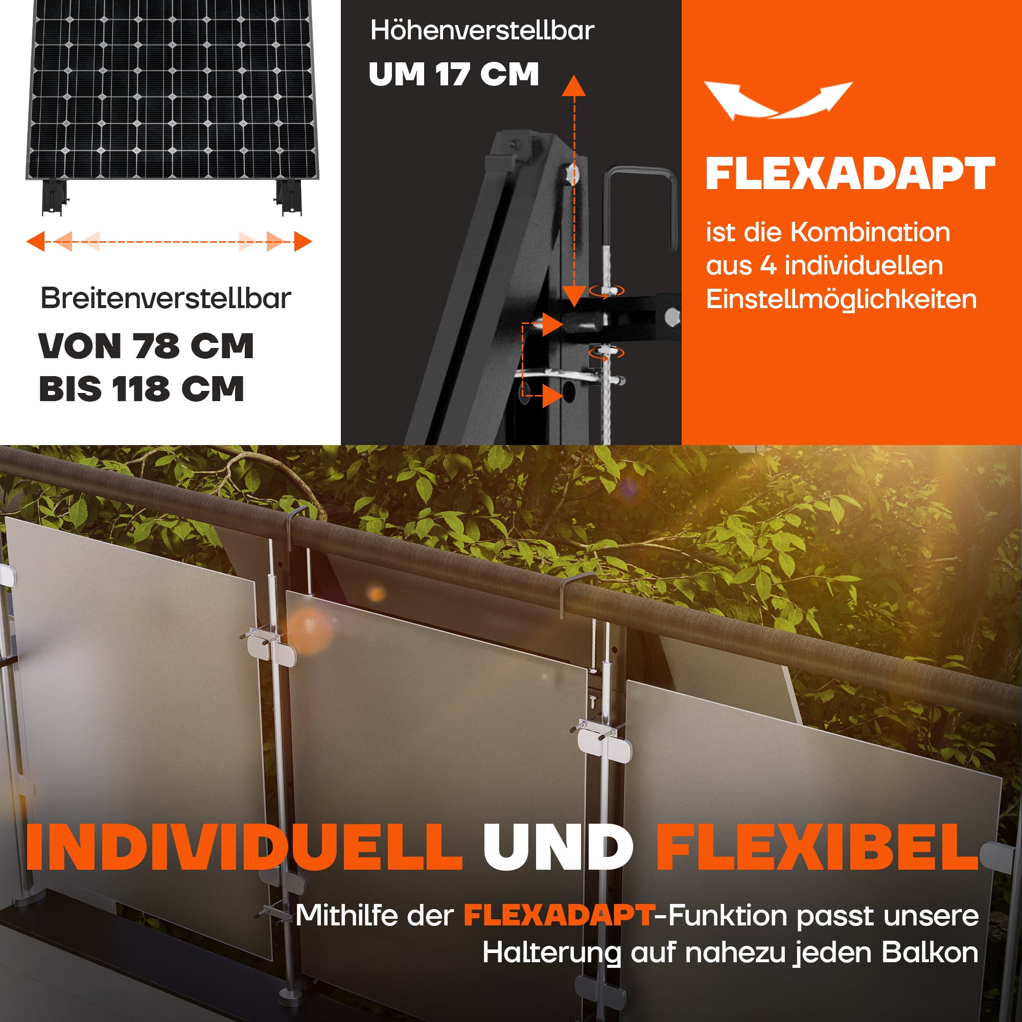 Balkonkraftwerk Halterung Balkon